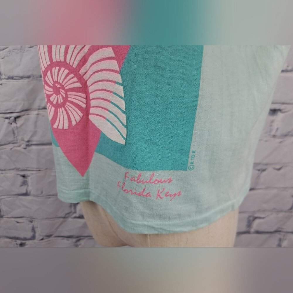 True Vintage 90s 80s Women's Tank Top Beachwear Florida Swim Wear Beach Large - Picture 6 of 12